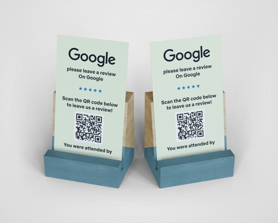 Tarjetas QR para reseñas